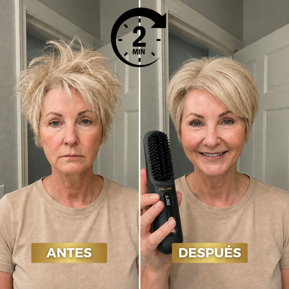Cepillo alisador para cabello corto
