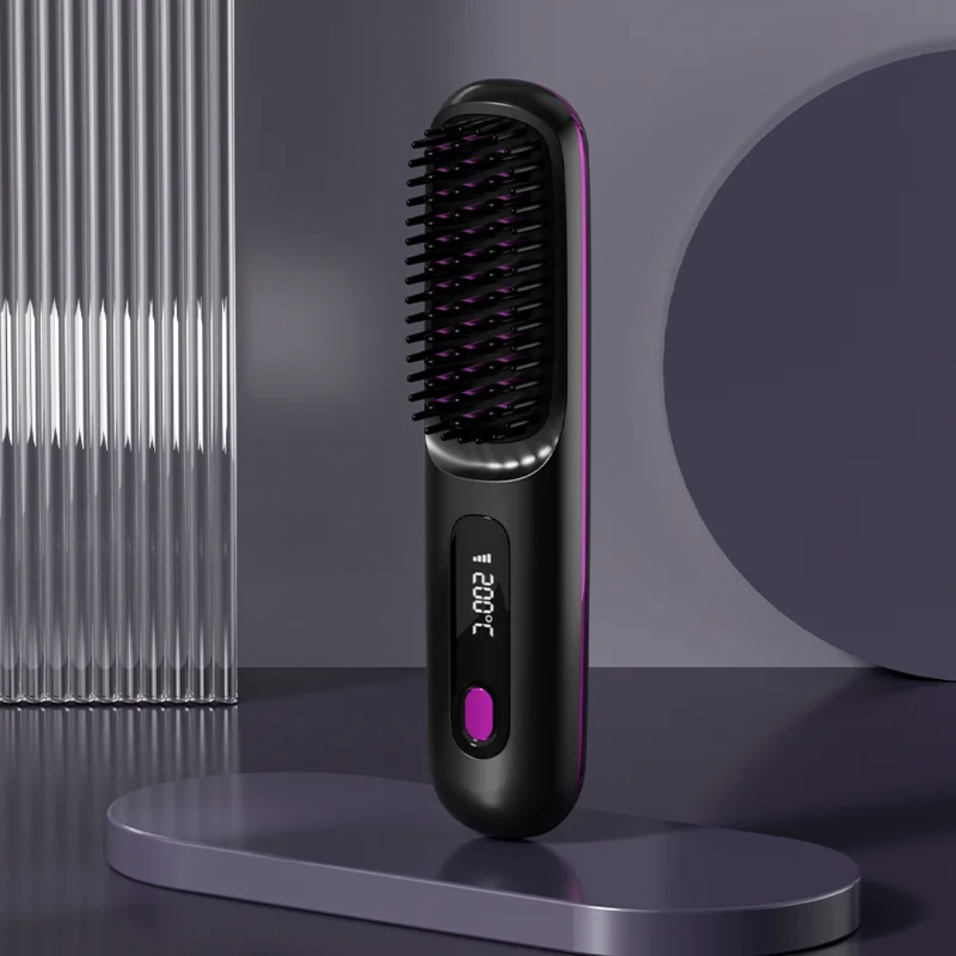 Cepillo alisador para cabello corto